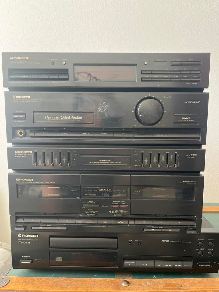 Pioneer Stereoset met Tuner, Versterker, Dubbel Cassettedeck, Ophalen, Cassettedeck, Losse componenten, Zo goed als nieuw