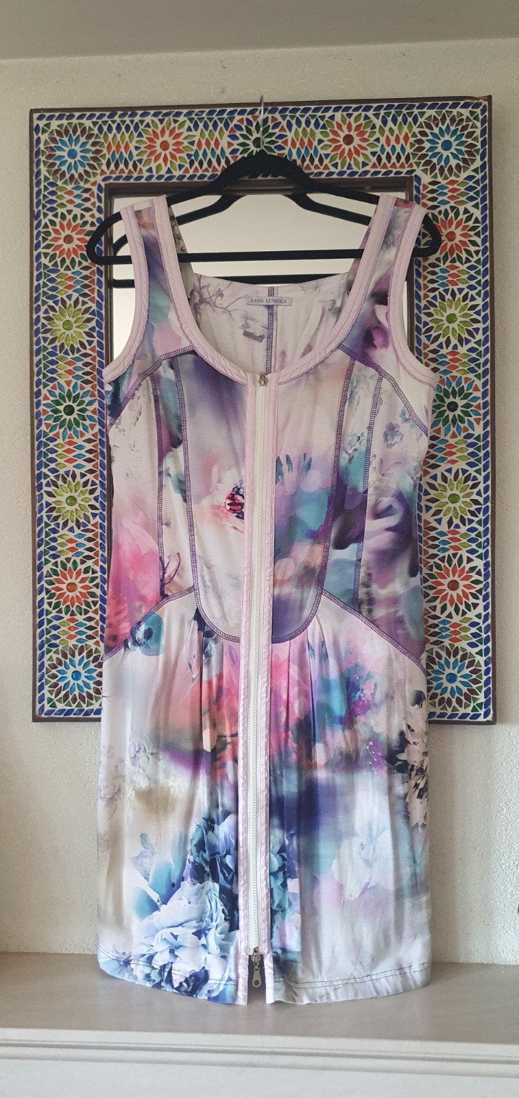 Jane Lushka heerlijk stretch jurk maat 44/46 zgan, Ophalen of Verzenden, Zo goed als nieuw, Maat 42/44 (L), Knielengte
