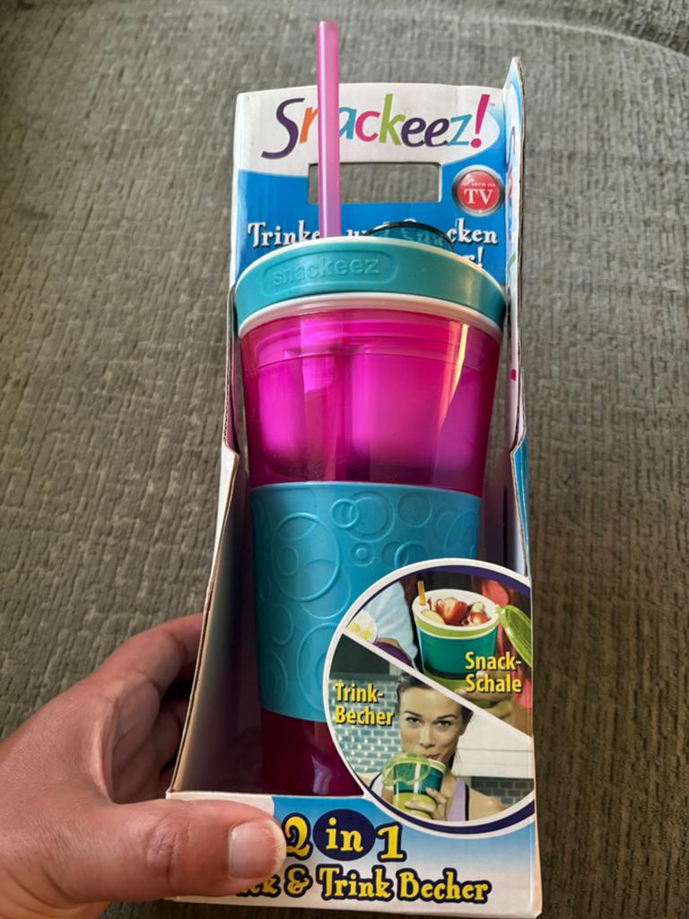 Snackeez! Drinkbeker met ruimte voor snacks, Ophalen of Verzenden, Nieuw