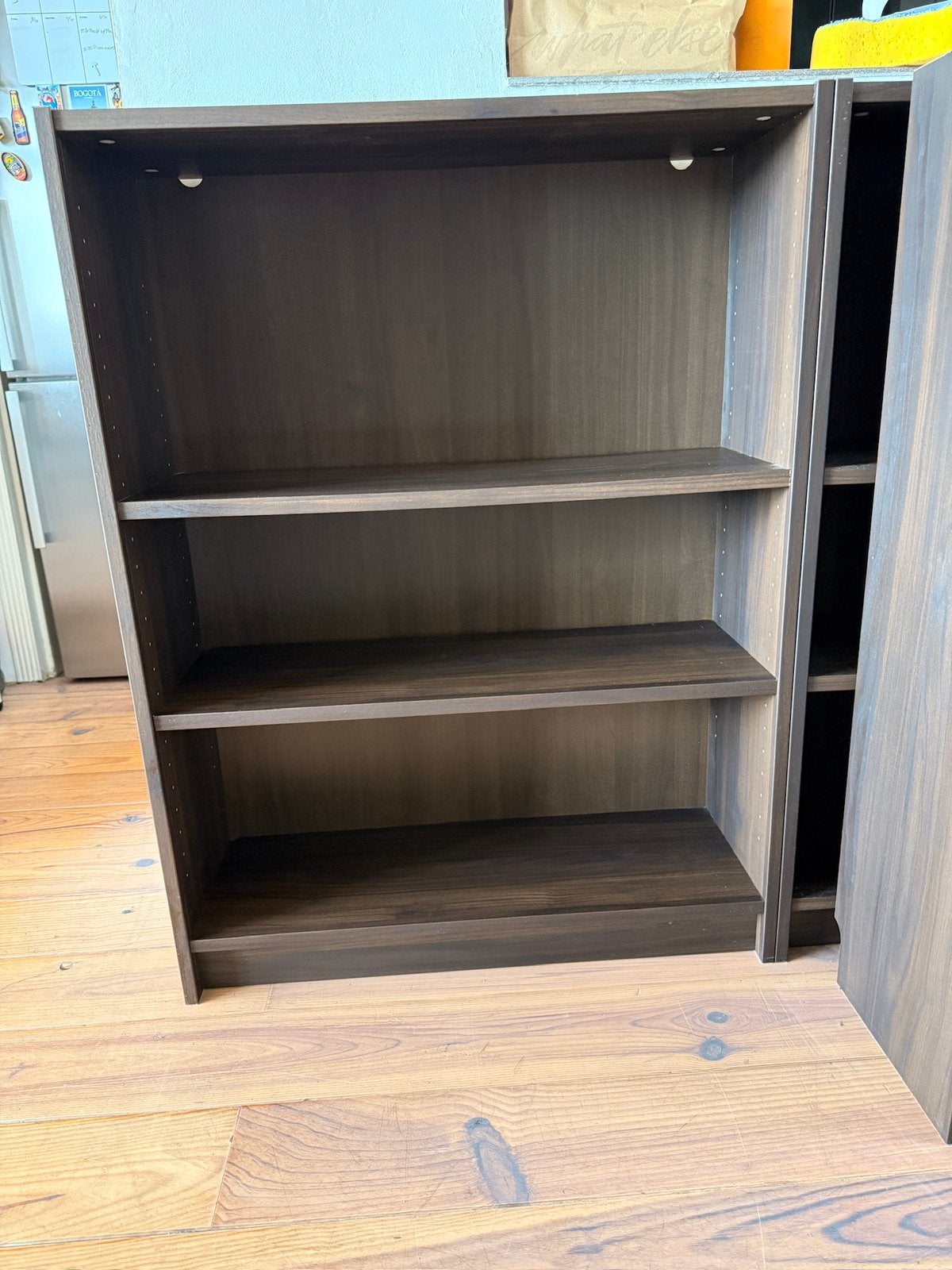 IKEA Billy boekenkast donkerbruin eikenpatroon, Ophalen, 100 tot 150 cm, 50 tot 100 cm, Zo goed als nieuw