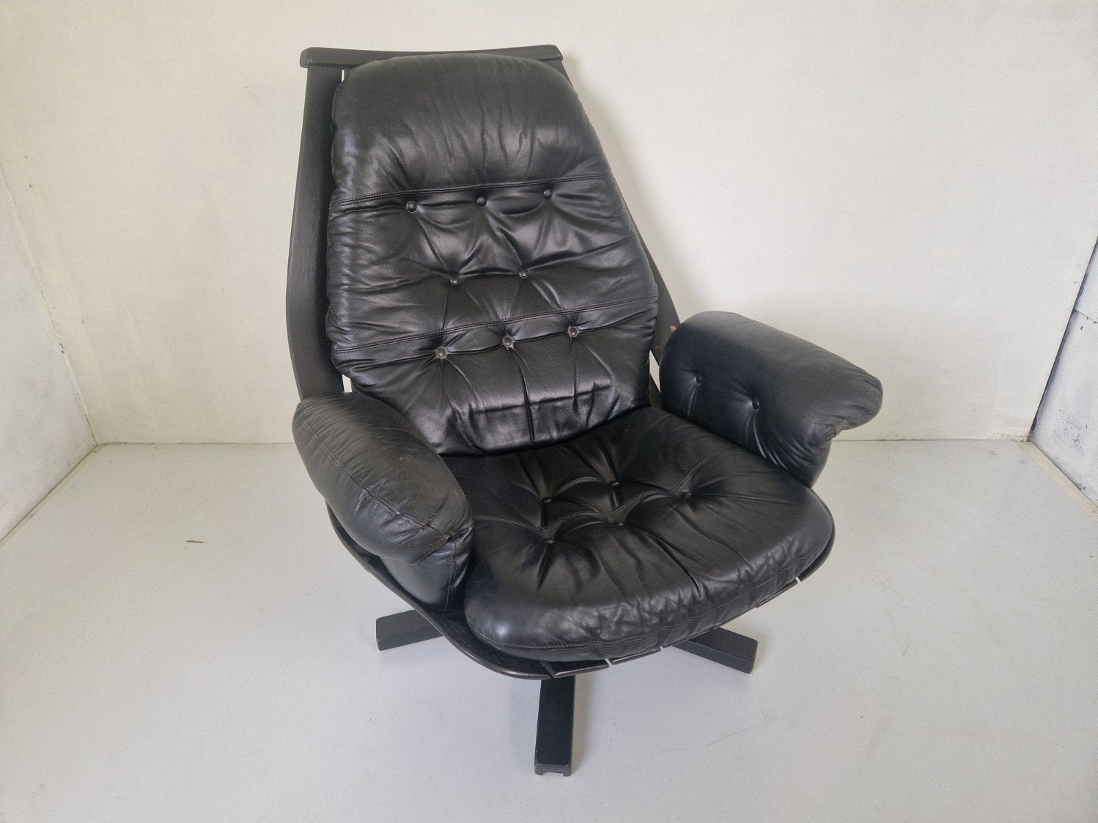 Hans bratrrud voor hove möbler vintage zweedse fauteuil. , Ophalen, Gebruikt, Onbekend, 75 tot 100 cm