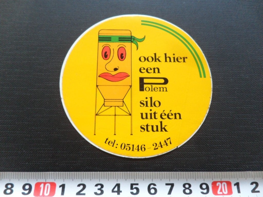 sticker Lemmer ook hier een POLEM silo uit één stuk, Ophalen, Zo goed als nieuw