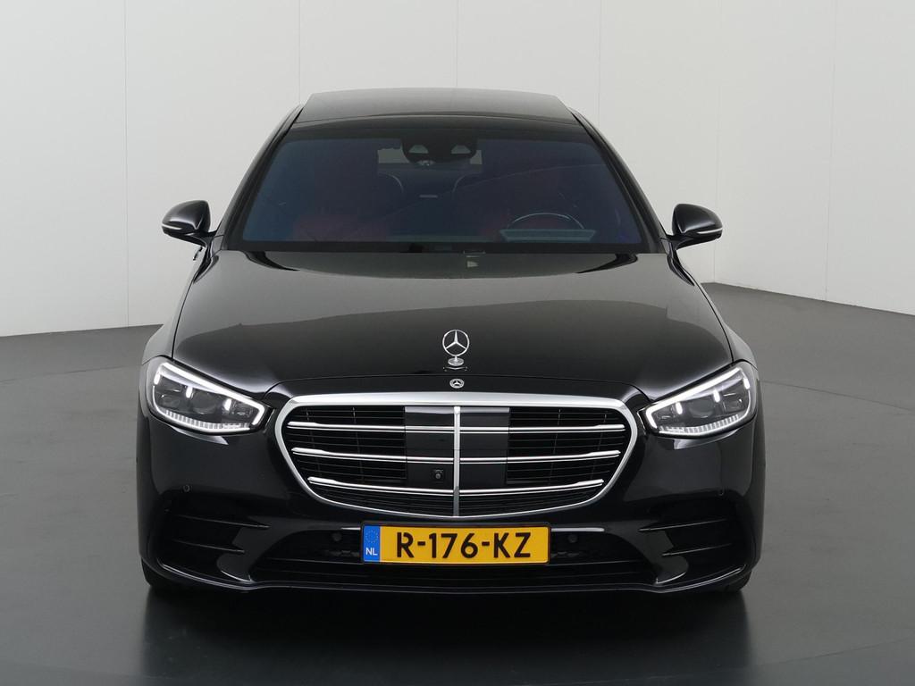 Mercedes-Benz S-klasse 500 4MATIC Lang AMG Line | Premium pl, Auto's, Mercedes-Benz, Gebruikt, Euro 6, 4 stoelen, Zwart