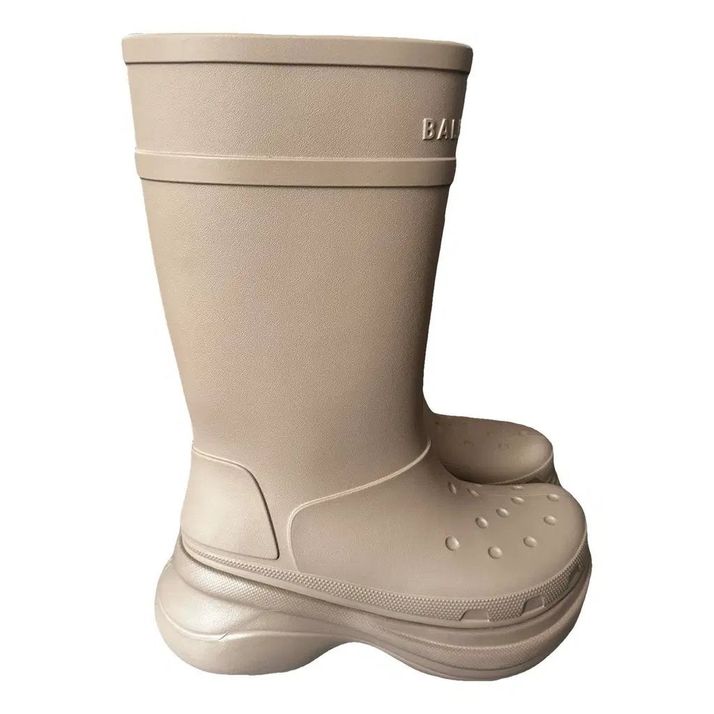 Balenciaga Crocboots Beige Maat 44, Kleding | Dames, Schoenen, Hoge laarzen, Beige, Nieuw, Ophalen of Verzenden