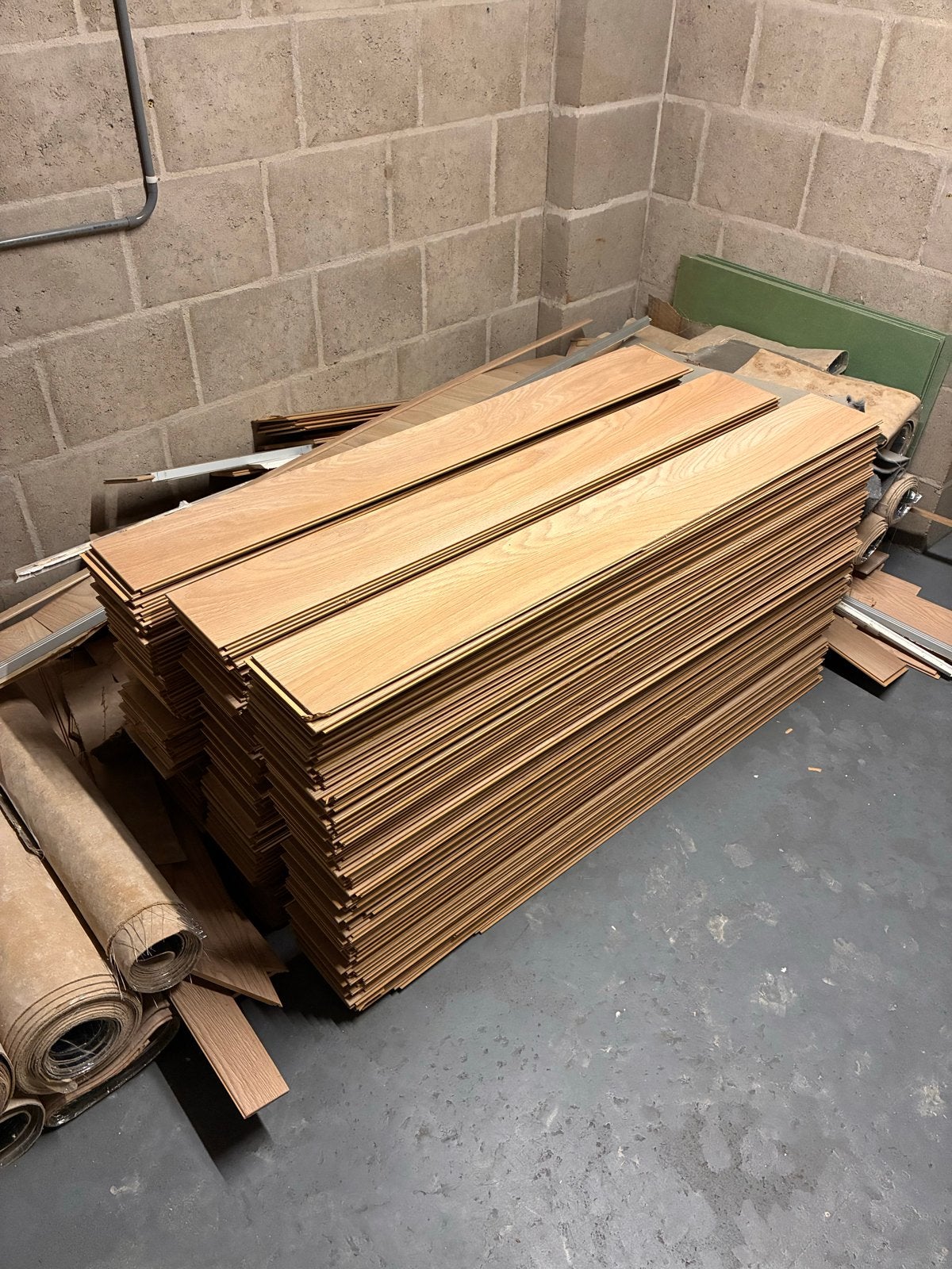 Kliklaminaat vloer met ondervloer - ca. 30-40m2, Ophalen, Gebruikt, 10 m² of meer, Hout