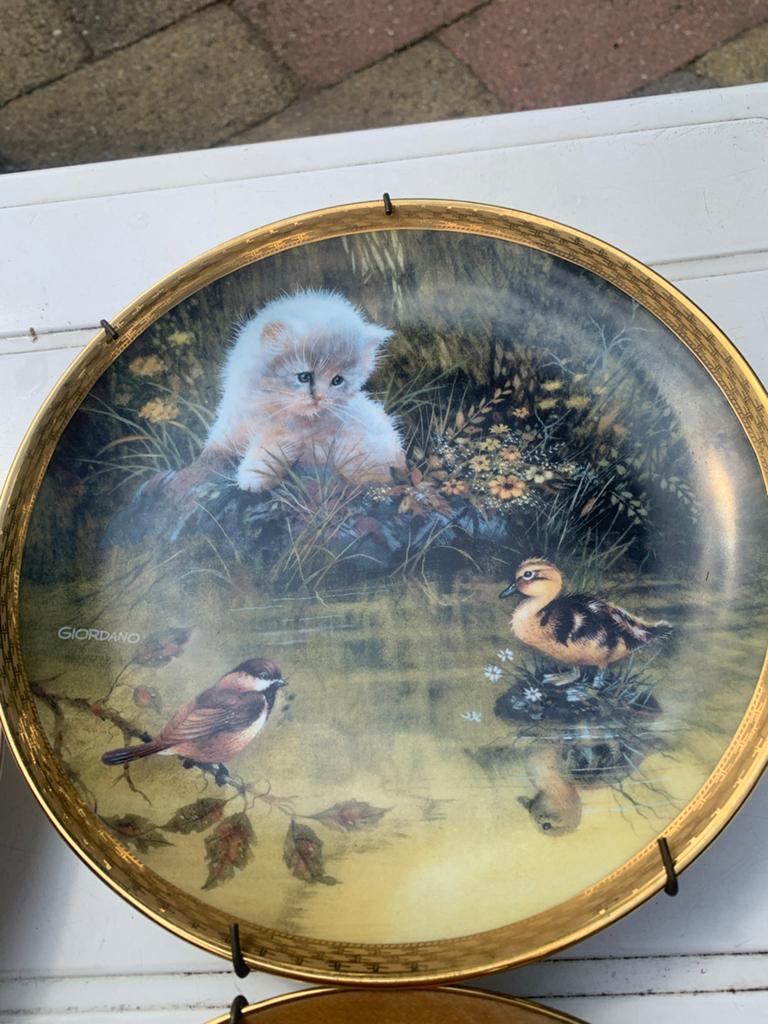 2 Franklin Mint Sierborden: Beren, Katjes & Eenden, Ophalen
