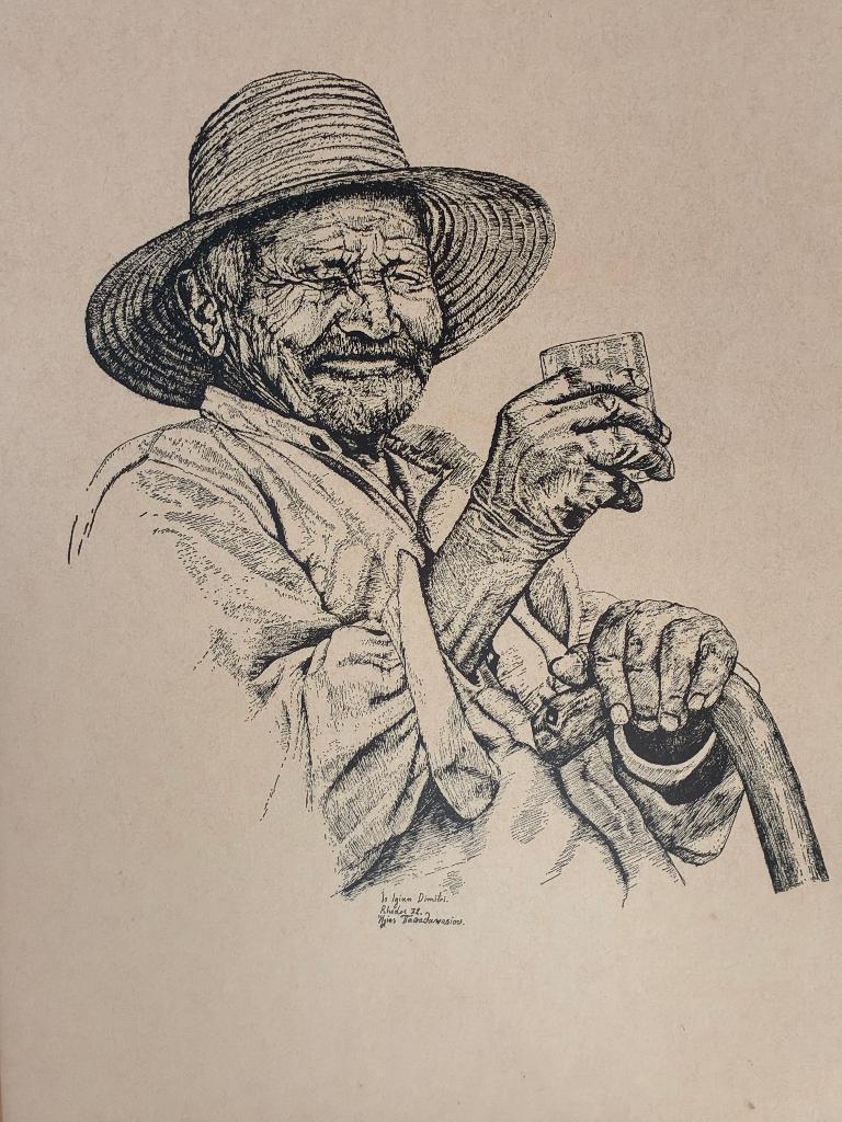 Tekening Is Igiam Dimitri, Antiek en Kunst, Kunst | Tekeningen en Foto's, Ophalen of Verzenden