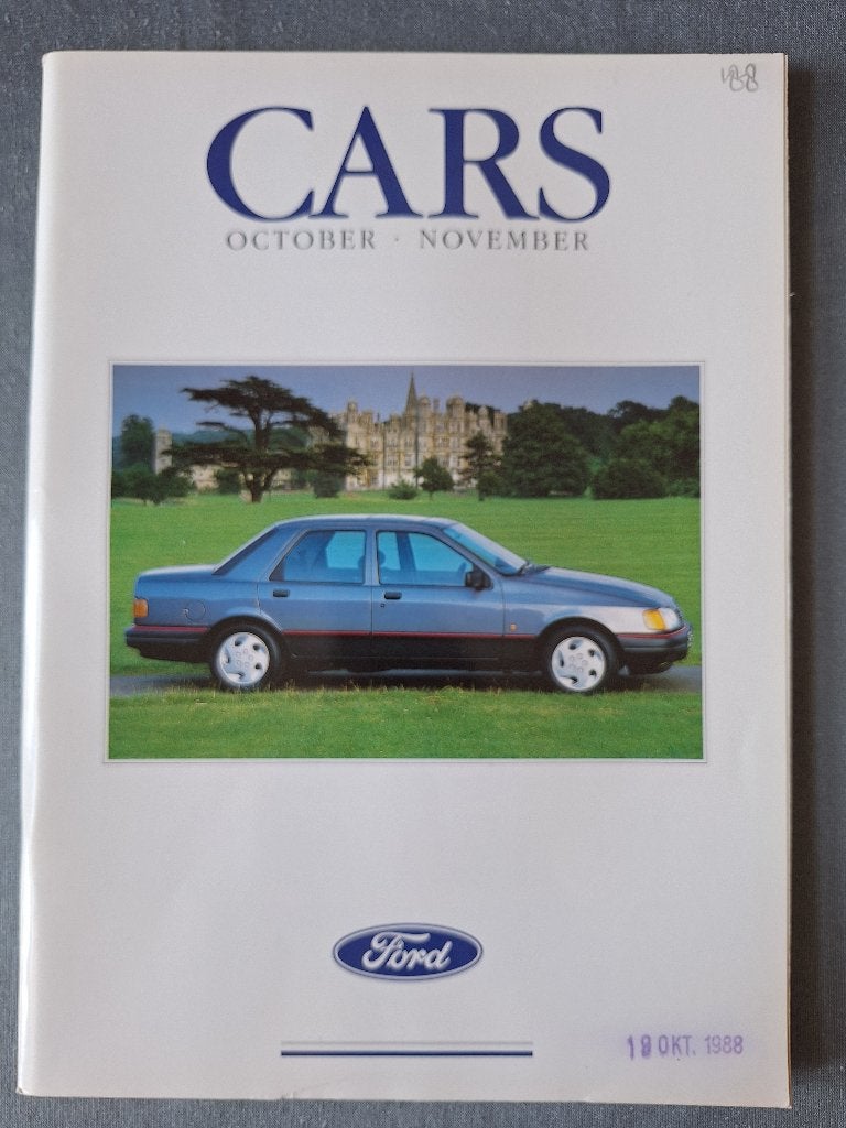 Brochure FORD - CARS -   Oct/Nov 1988 Engeland, Verzenden, Gelezen, Ford