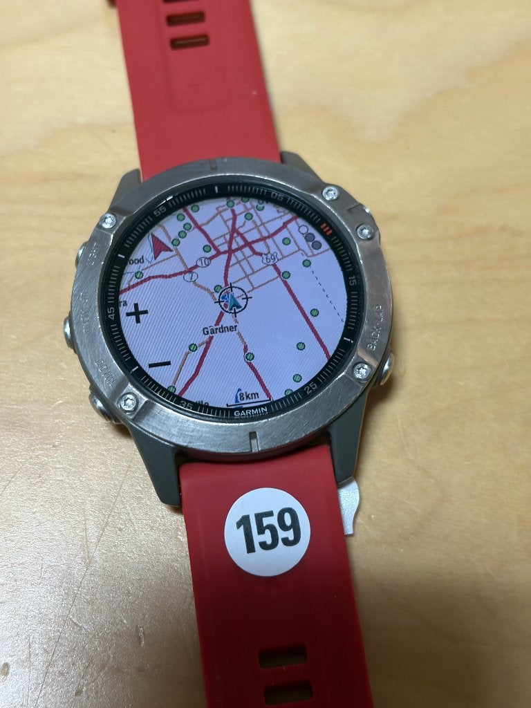 Garmin Fenix 6 pro titanium saffier (GPSinruil-nr 159), Hoogte, Gebruikt, Bramenberg 9, Zwart