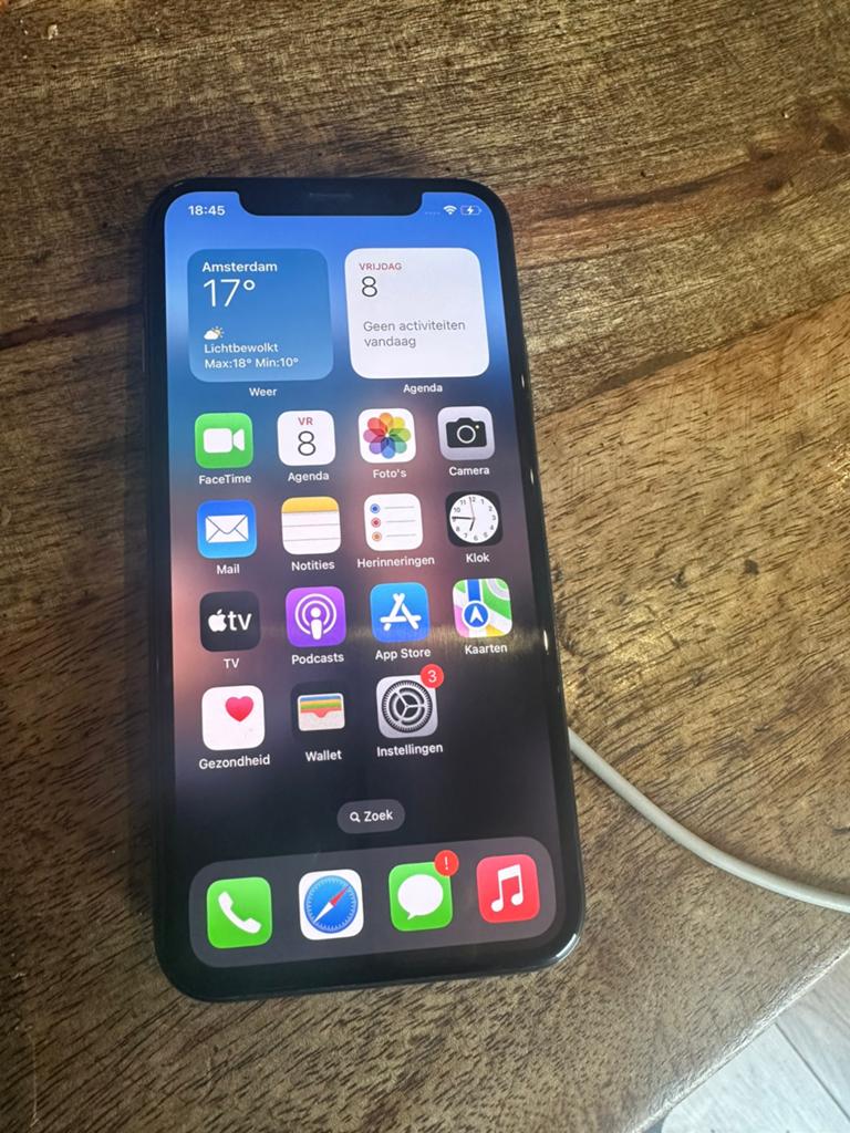 iPhone X 256GB in Space Gray alleen serieus mensen aub, Telecommunicatie, Ophalen of Verzenden, Zo goed als nieuw, Zwart, 256 GB