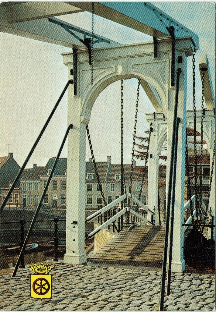 Heusden – Ophaalbrug bij stadhaven., Ophalen of Verzenden, 1960 tot 1980, Ongelopen, Noord-Brabant