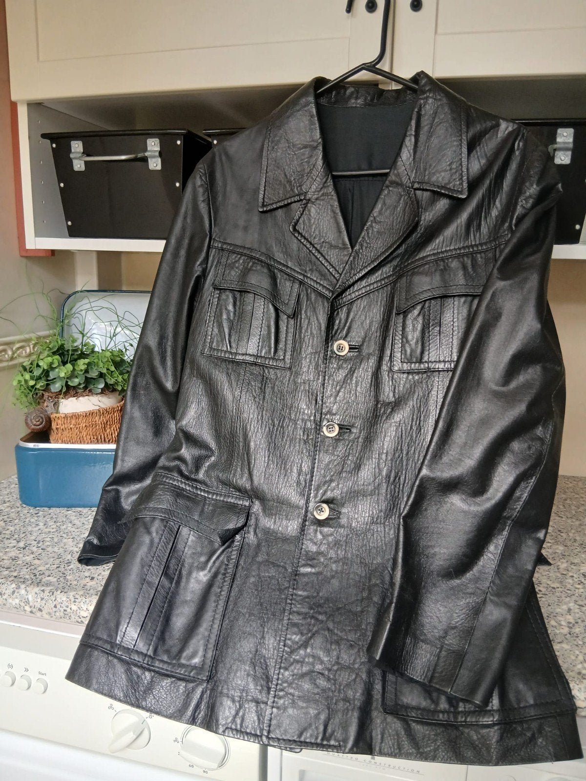 Prachtig zacht lederen colbert en gilet. Maat M/50, Ophalen of Verzenden, Zo goed als nieuw, Maat 48/50 (M), Zwart