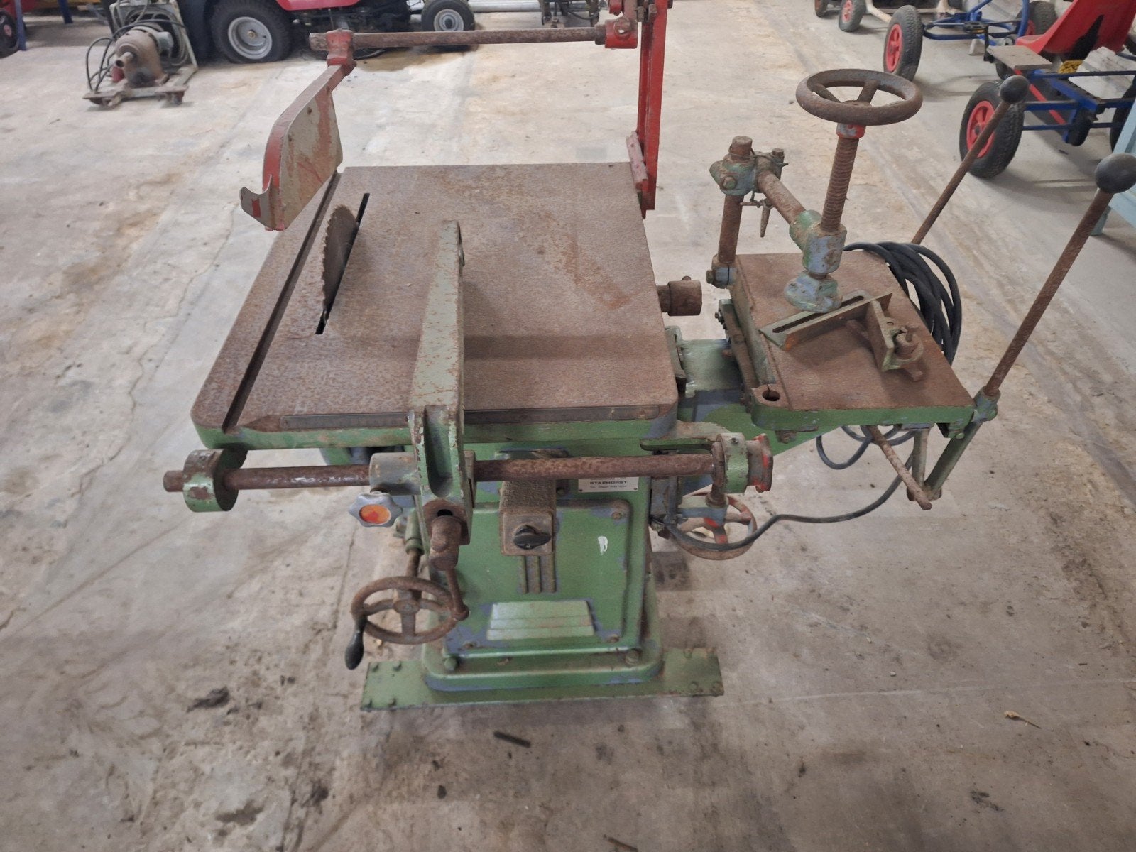 Zware zaagtafel 400V met langgatboormachine, Doe-het-zelf en Verbouw, Ophalen, Gebruikt, Cirkelzaag, 70 mm of meer