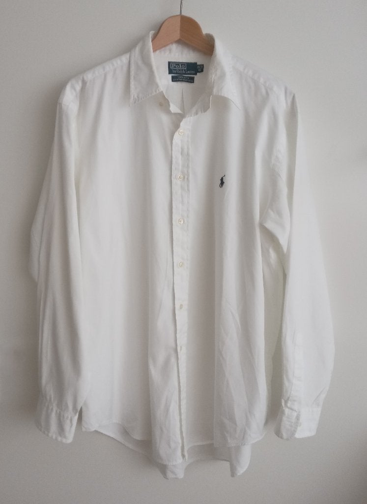 Polo by Ralph Lauren wit overhemd, maat XL, Oosterveldweg 15, 7274 DZ, Verzenden, Wit, Stichting Angel's Choice