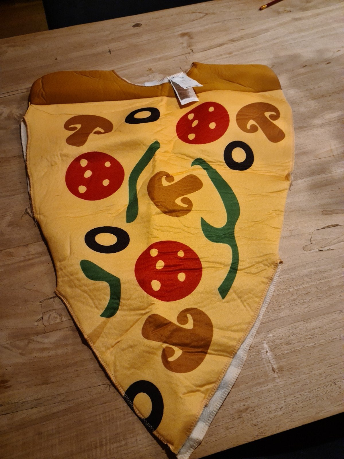 Leuk pizza kostuum voor kinderen (7-12 jaar), Hobby en Vrije tijd, Ophalen of Verzenden, Zo goed als nieuw, Pak of Jurk