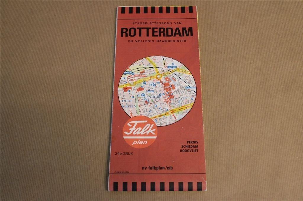 Stadsplattegrond van Rotterdam. Falkplan. 24e druk., Boeken, Atlassen en Landkaarten, Gelezen, Ophalen of Verzenden, Landkaart