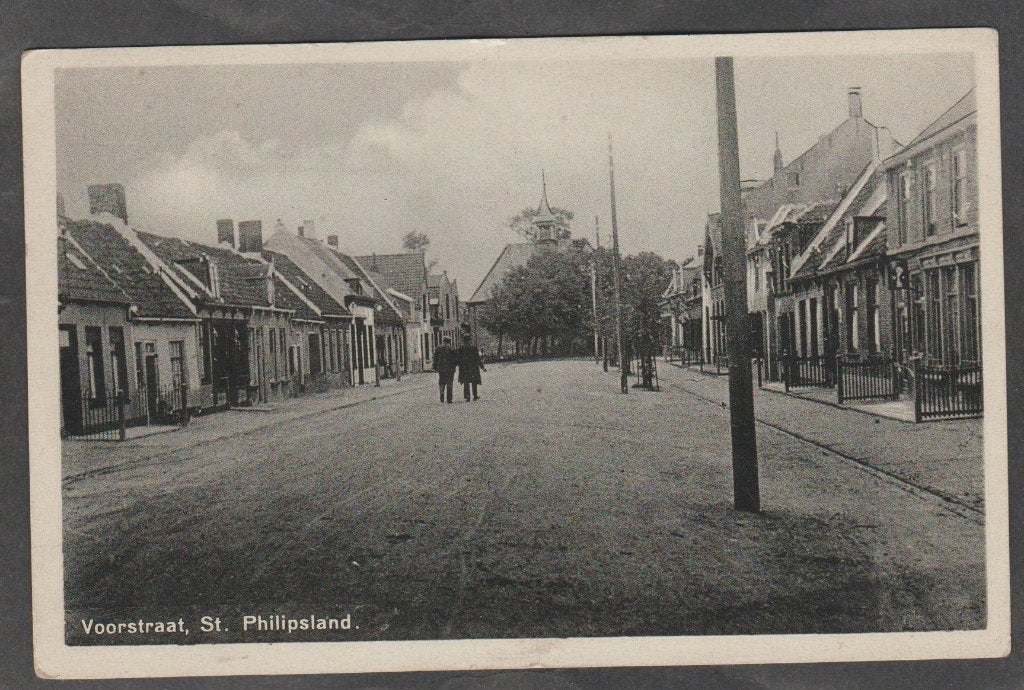 st.philipsland voorstraat, Verzamelen, Ansichtkaarten | Nederland, Verzenden, 1920 tot 1940, Gelopen, Zeeland