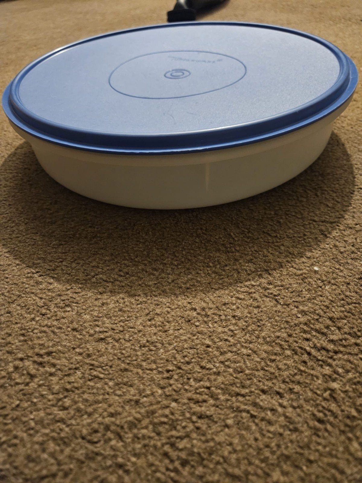 Tupperware schaal met deksel - Blauw/Wit, Schaal, Blauw, Nieuw, Ophalen of Verzenden