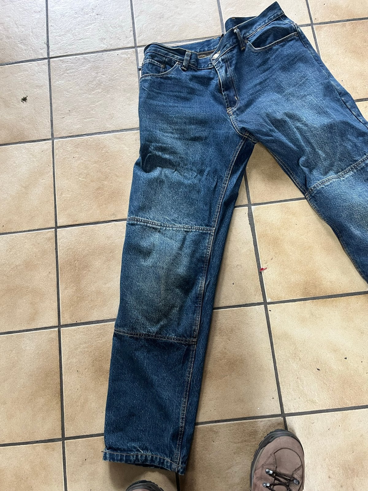 Heren motorbroek met veiligheidspads, Motoren, Ophalen of Verzenden, Tweedehands, Heren, Broek | textiel