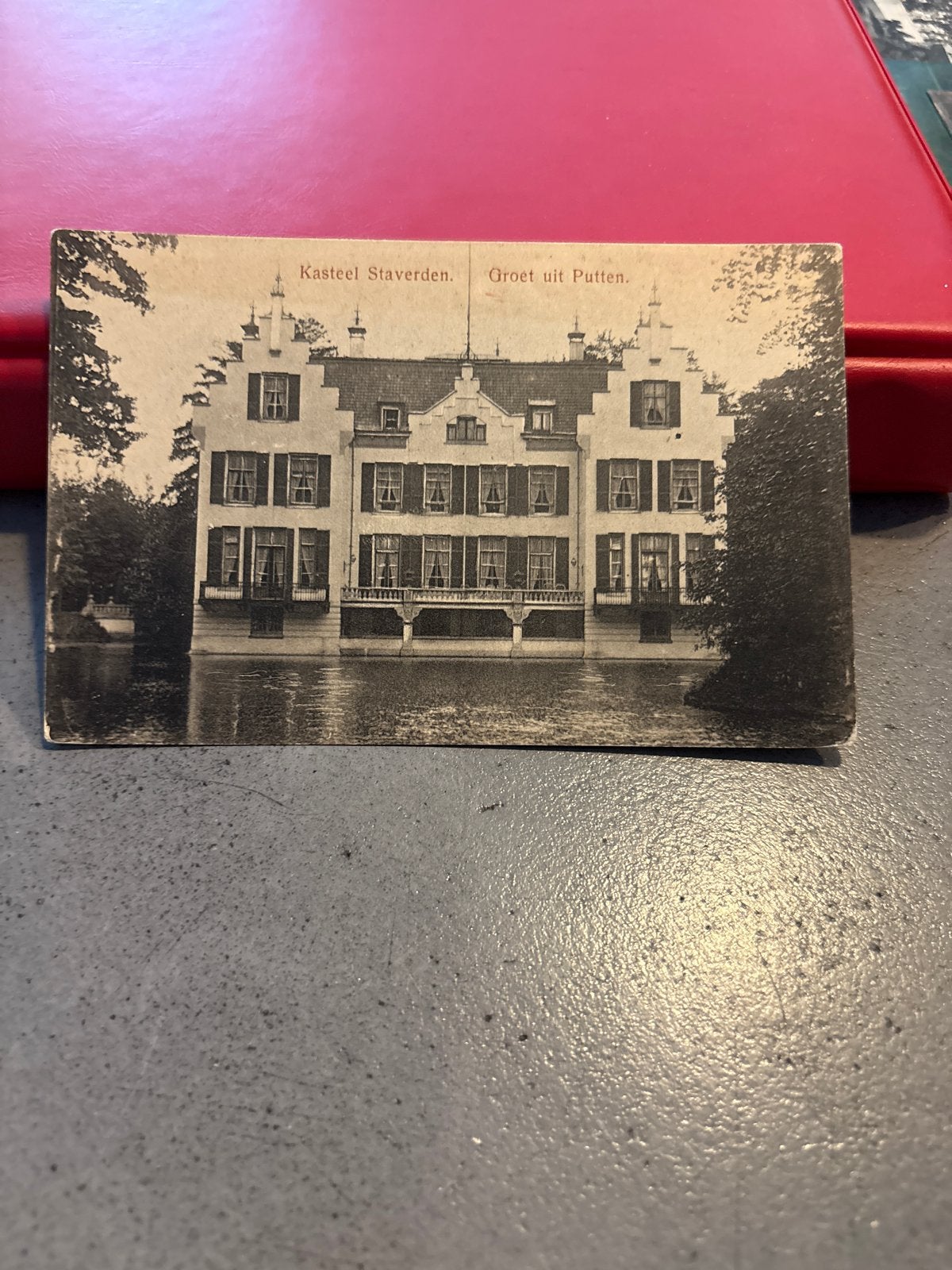 Ansichtkaart Kasteel Staverden - Groet uit Putten (Gelopen), Ophalen of Verzenden, Voor 1920, Ongelopen, Gelderland