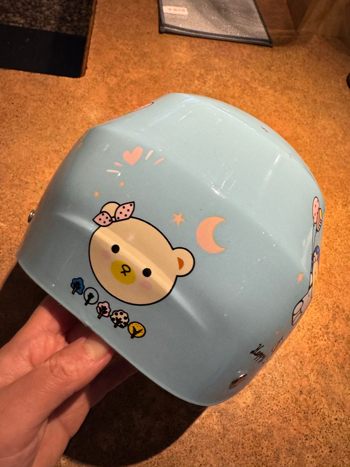 Leuke kinderhelm met beertjesdesign, Ophalen of Verzenden, Gebruikt, Overige maten, Jongen of Meisje