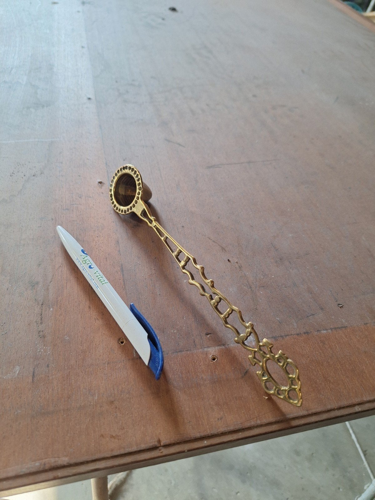 Antieke Koperen/Messing Vlamdover Kaarsdover, Ophalen of Verzenden