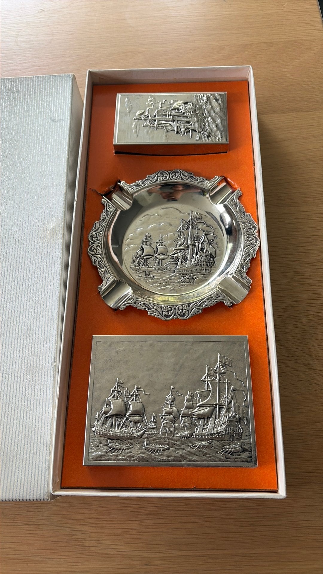 Vintage verzilverde rookset, Ophalen, Nieuw, Overige typen