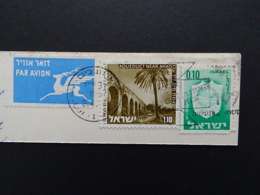 Postzegels Israël  / 1 zegel van 1,10 / 1 zegel van 0,10, Ophalen of Verzenden, Gestempeld, Midden-Oosten
