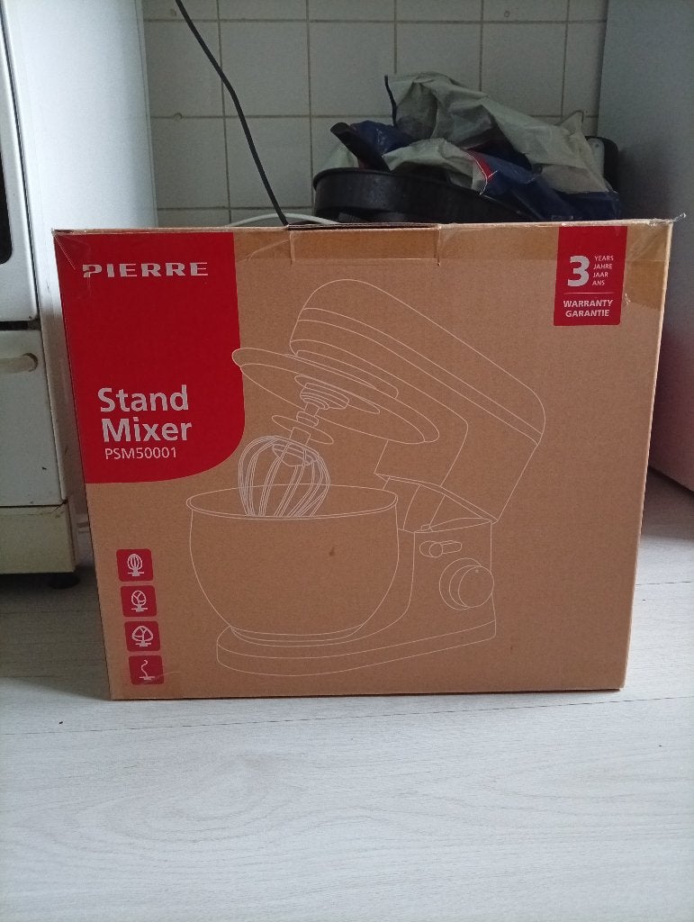 Pierre Stand Mixer PSM50001- Nieuw in doos, 4 liter of meer, Nieuw, 3 snelheden of meer, Ophalen of Verzenden