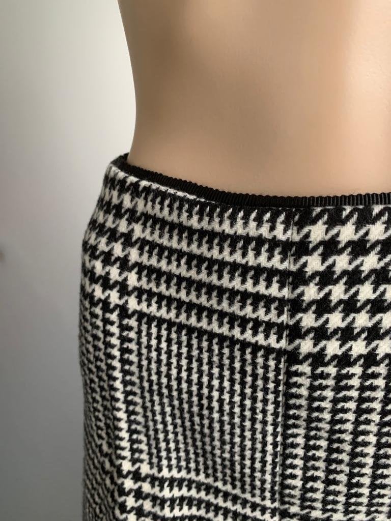 E51 Nieuw Blacky Dress: mt. 38=M wollen rok zwart/wit/grijs, Maat 38/40 (M), Blacky Dress, Zwart, Nieuw