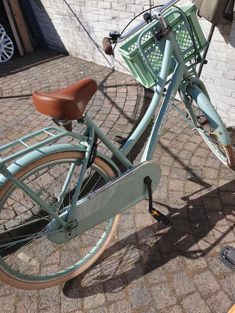 Kinderfiets met mandje - Lichtblauw, Fietsen en Brommers, Fietsen | Kinderfietsjes, Ophalen, Gebruikt, Terugtraprem, 20 inch of meer