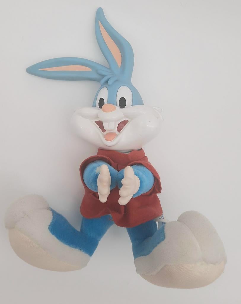 Vintage Tiny Toons Buster Bunny knijp pop Benny Plush 20cm!, Ophalen of Verzenden, Looney Tunes, Zo goed als nieuw, Beeldje of Figuurtje