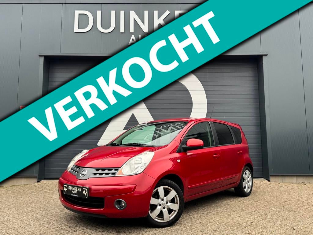 Nissan Note 1.6 Life Pack | Airco | Elektrische ramen | Trek, Auto's, Voorwielaandrijving, Zwart, 4 cilinders, Origineel Nederlands