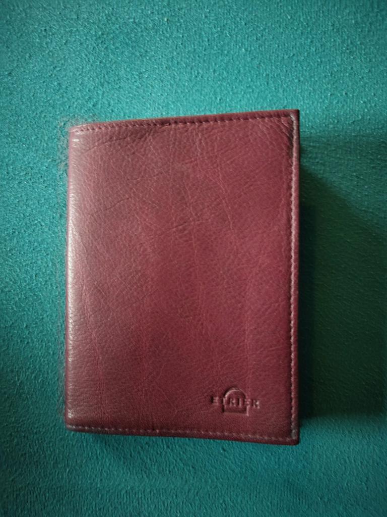 Pasjeshouder / Visitekaarthouder 10x14 cm, Sieraden, Tassen en Uiterlijk, Portemonnees, Gebruikt, Bruin, Leer, Ophalen
