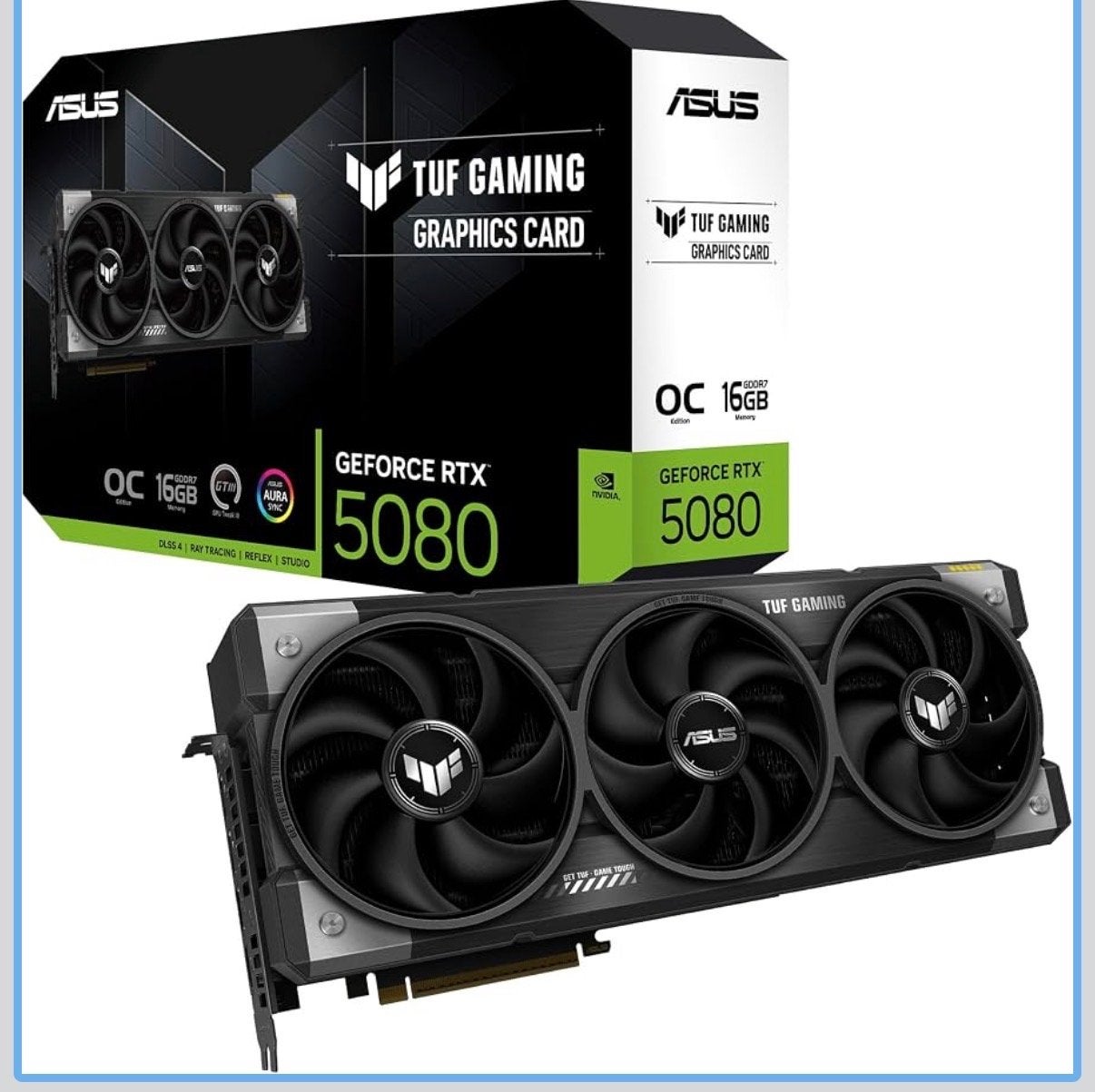 ASUS TUF Gaming GeForce RTX 5080 OC 16GB GDDR7, Computers en Software, Videokaarten, HDMI, GDDR6, Nieuw, Ophalen of Verzenden