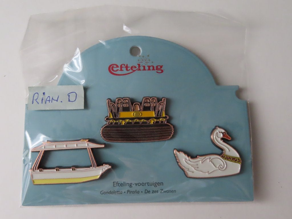 Efteling pins Vervoer setje 2 Epp 449-450-451 in verpakking., Ophalen, Nieuw, Button of Speldje