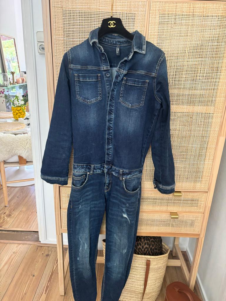 LTB spijker jumpsuit, Ophalen, Gedragen, Maat 38/40 (M), Blauw