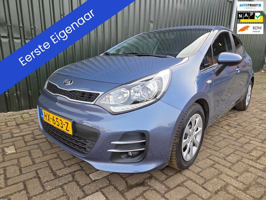 Kia Rio 1.2 CVVT DynamicLine NAVI, 1027 kg, Euro 6, 4 cilinders, Blauw