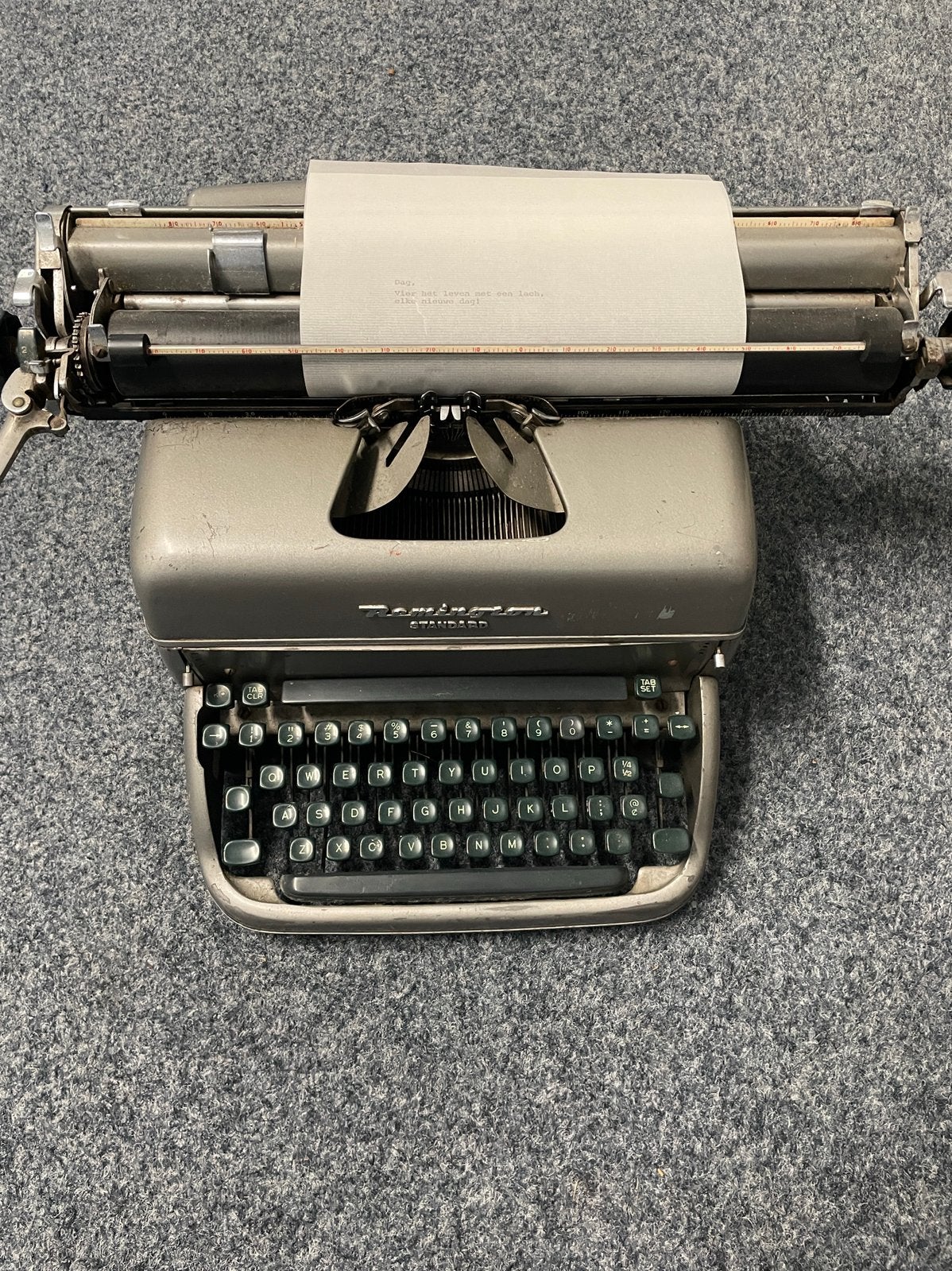 Typemachine 1948, Ophalen