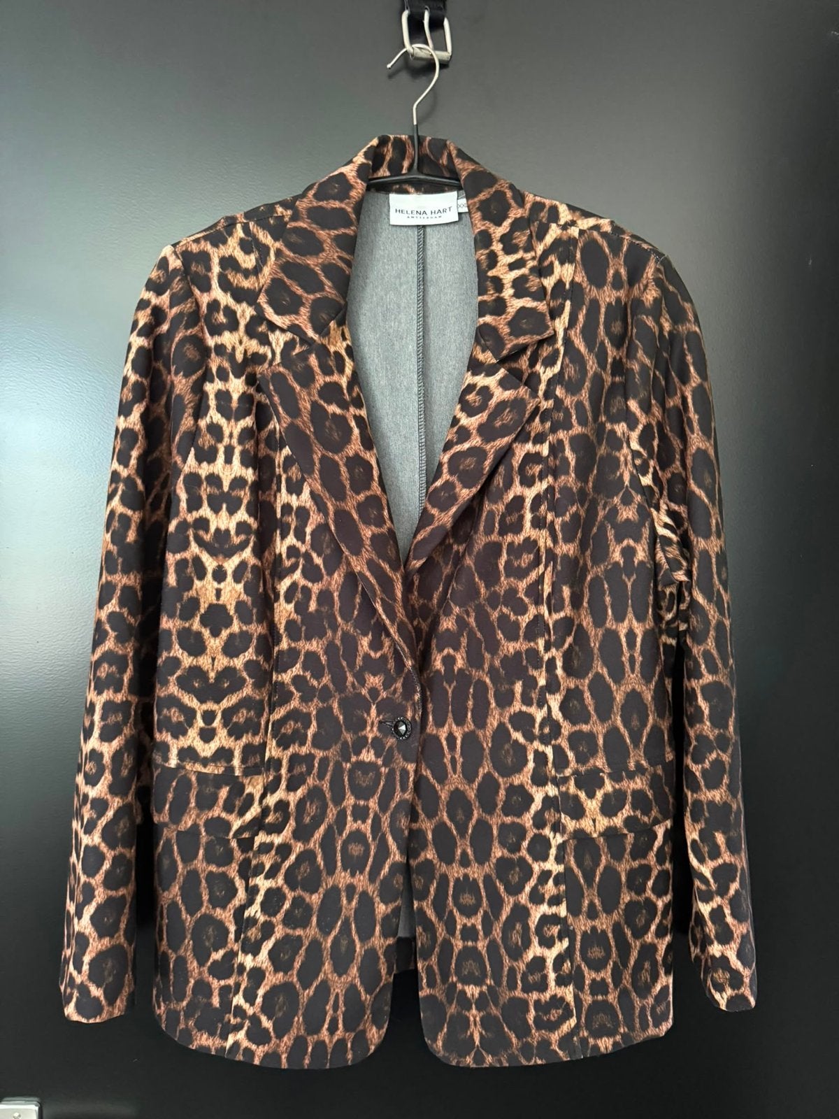 Leopardprint blazer en broek set - Helena Hart, Bruin, Maat 42/44 (L), Ophalen of Verzenden, Zo goed als nieuw