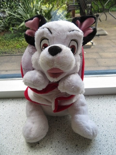 Dalmatier Disney hond met knuffeldekentje merk Nicotoy, Disney, Zo goed als nieuw, Middelgroot (20 tot 80 cm), Met label