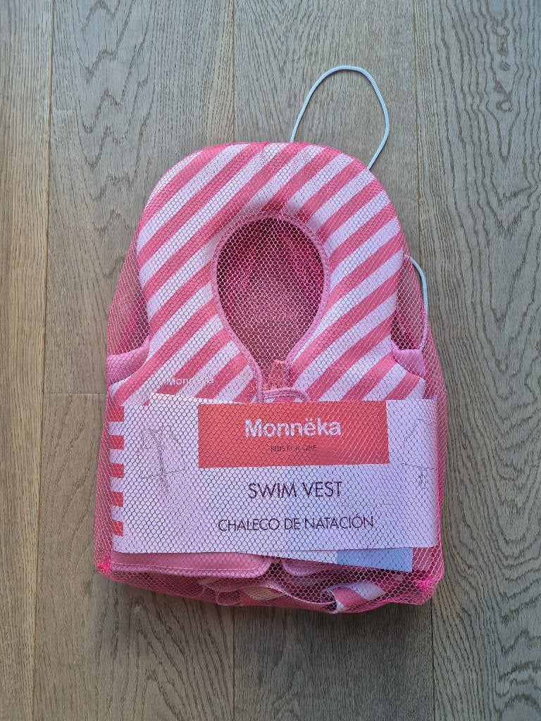 Zwemvest 1-2 jaar Roze Wit Strepen 11-15 kg Maat 86/92, Verzenden, Nieuw