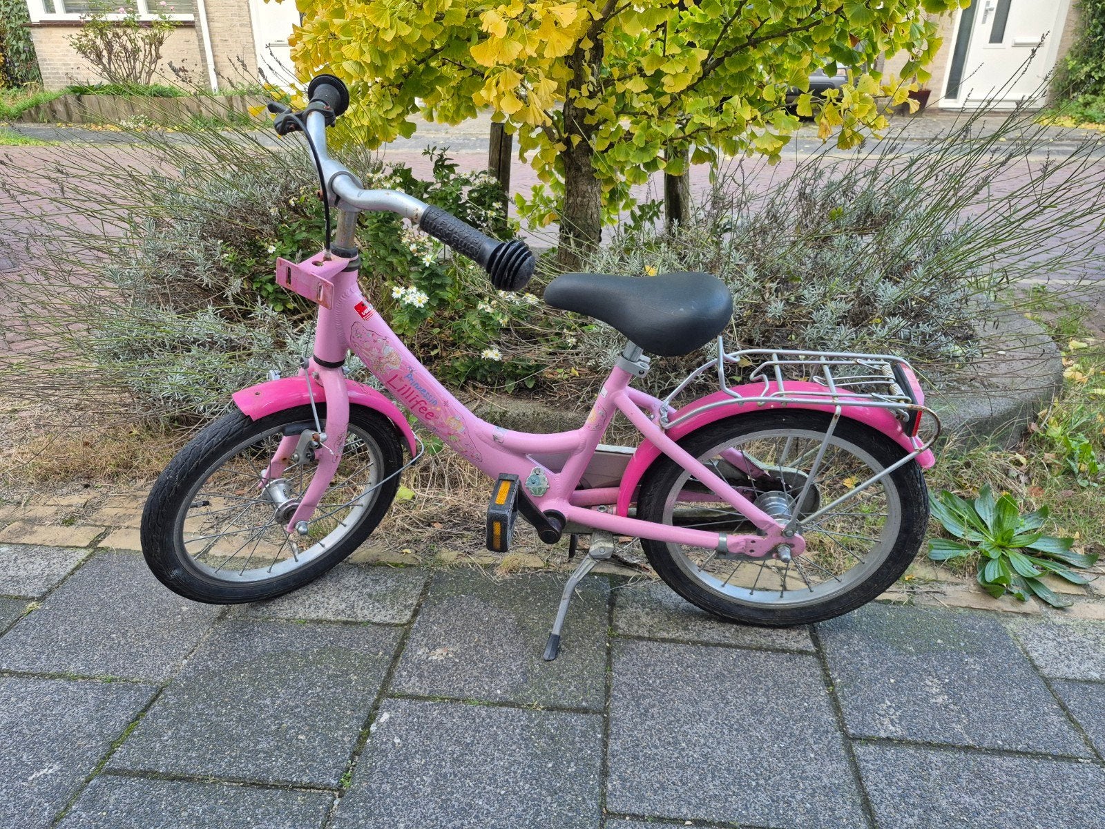Roze kinderfiets Puky lillifee, 16 inch, Ophalen, Gebruikt