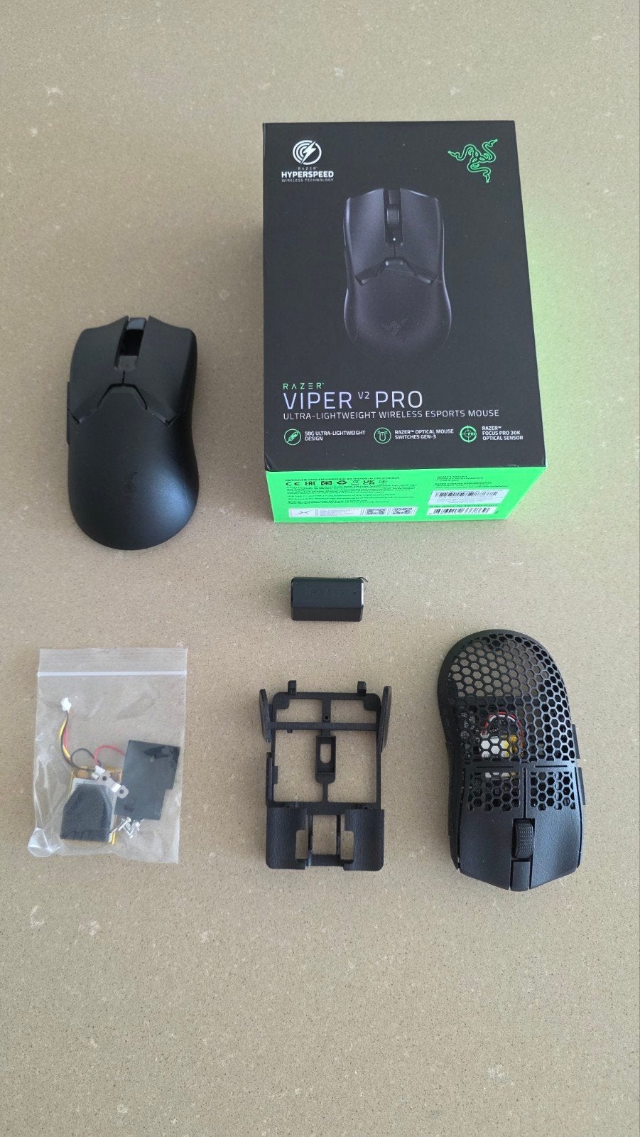 Razer Viper V2 pro Core + Zeromouse + PMM Viper mini, Muis, Gaming muis, Ophalen of Verzenden, Zo goed als nieuw