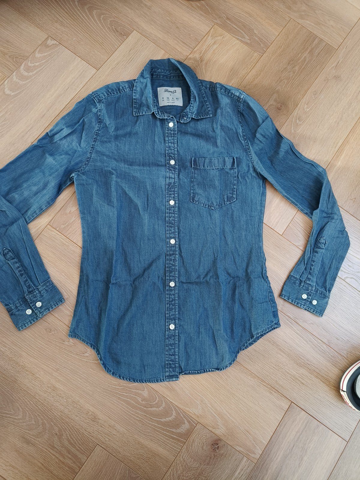 Nieuwe Denim Co spijkerblouse maat S, Blauw, Ophalen of Verzenden, Lange mouw, Maat 36 (S)