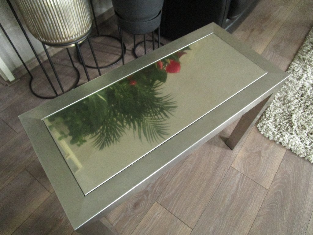 Metalen wandtafel br 75 hoogte 52 cm diepte 35 cm i.g.s, Huis en Inrichting, Ophalen, Gebruikt, 50 tot 100 cm, Metaal
