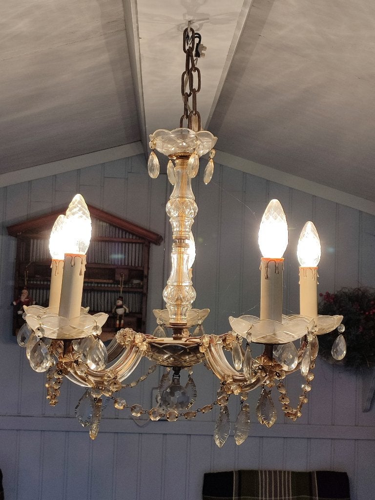 Brocante marie Therèse kroonluchter, Ophalen of Verzenden