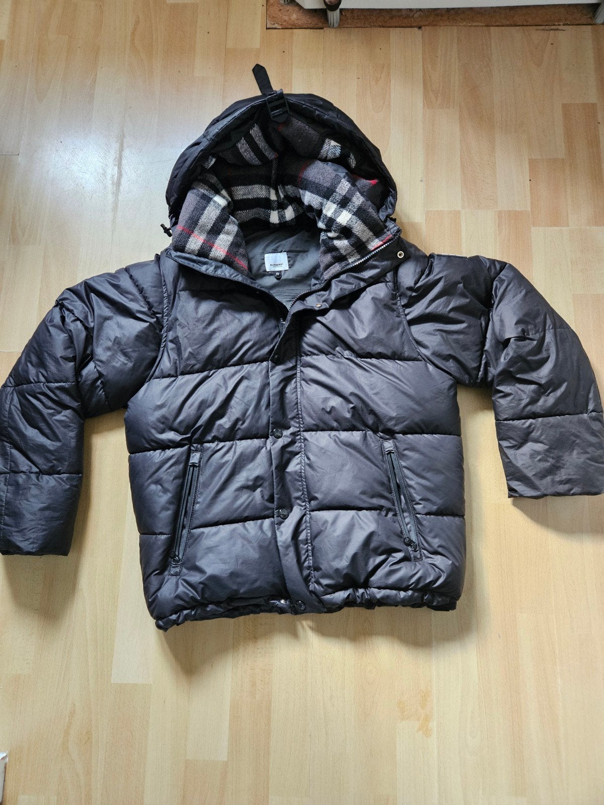 Burberry London England puffer jas, Verzenden, Zwart, Zo goed als nieuw, Burberry