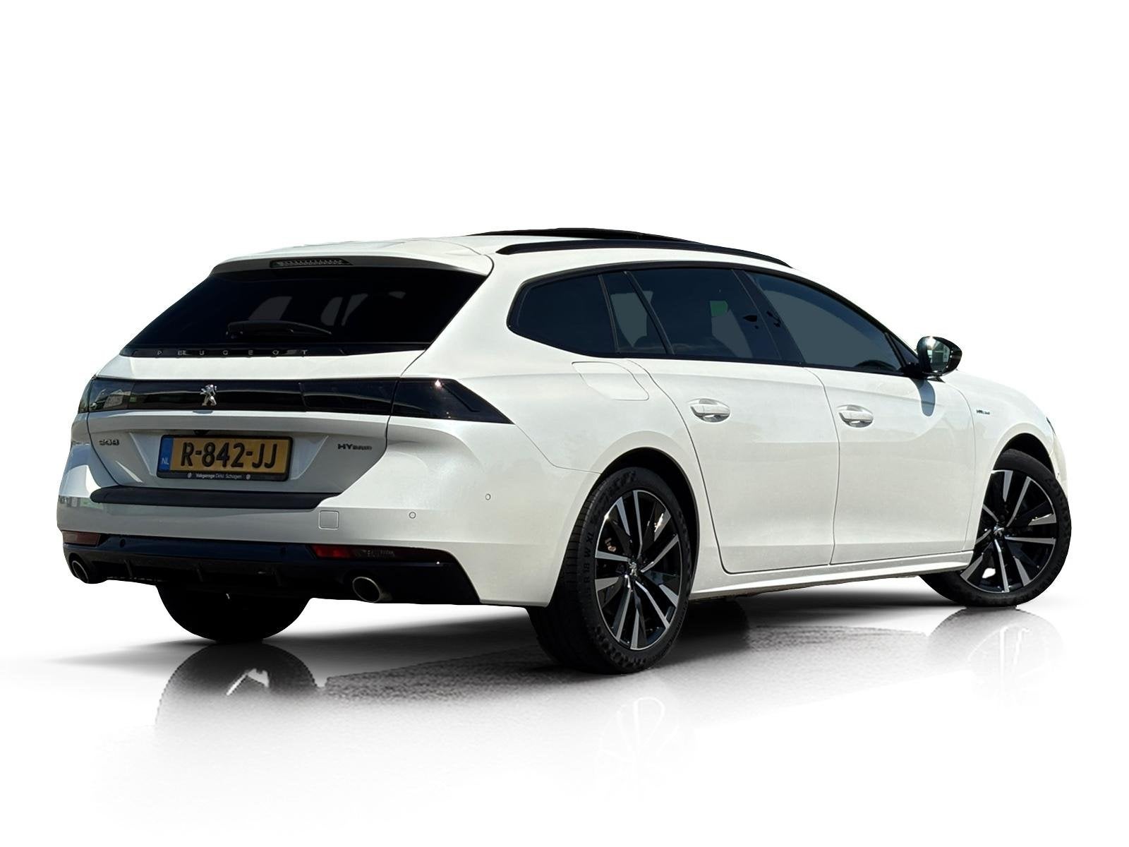 Peugeot 508 SW 1.6 HYbrid 225 GT Pack  Pano  Nappa Led, Auto's, Peugeot, 745 kg, Gebruikt, 4 cilinders, Wit