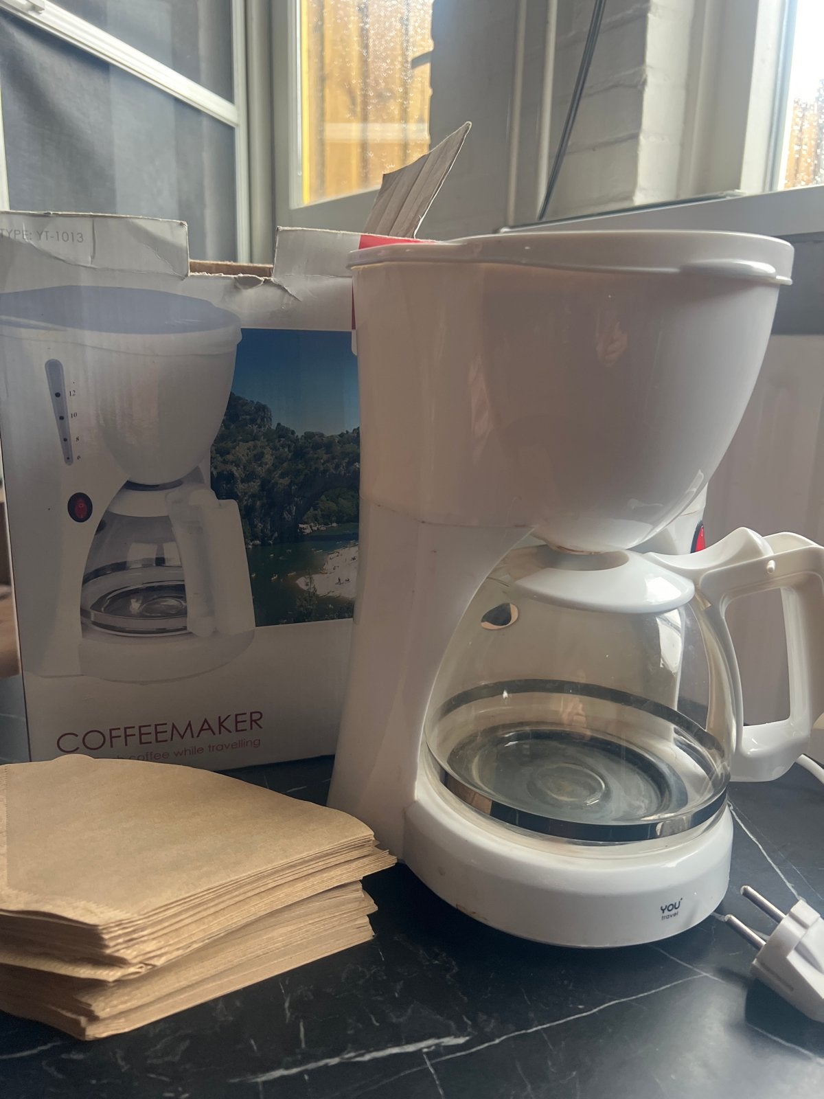 Koffiezetapparaat met filterzakjes - Zo goed als nieuw, Witgoed en Apparatuur, 10 kopjes of meer, Koffiemachine, Gemalen koffie